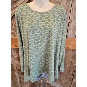 Lularoe simply comfortable size 3XL made in USA geometric stain glass green *